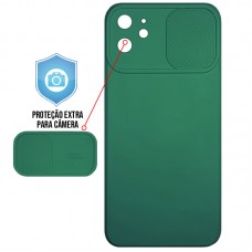 Capa para iPhone 12 Mini - Emborrachada Cam Protector Verde Escuro